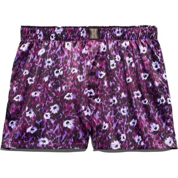 ✨Savage X Fenty Purple Satin Sz Medium Boxers In Plum Potion Runnin’ Wild Print✨ - Picture 3 of 9